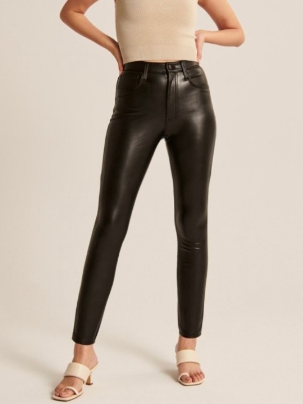 Abercrombie A&F Vegan Leather Skinny Pant
